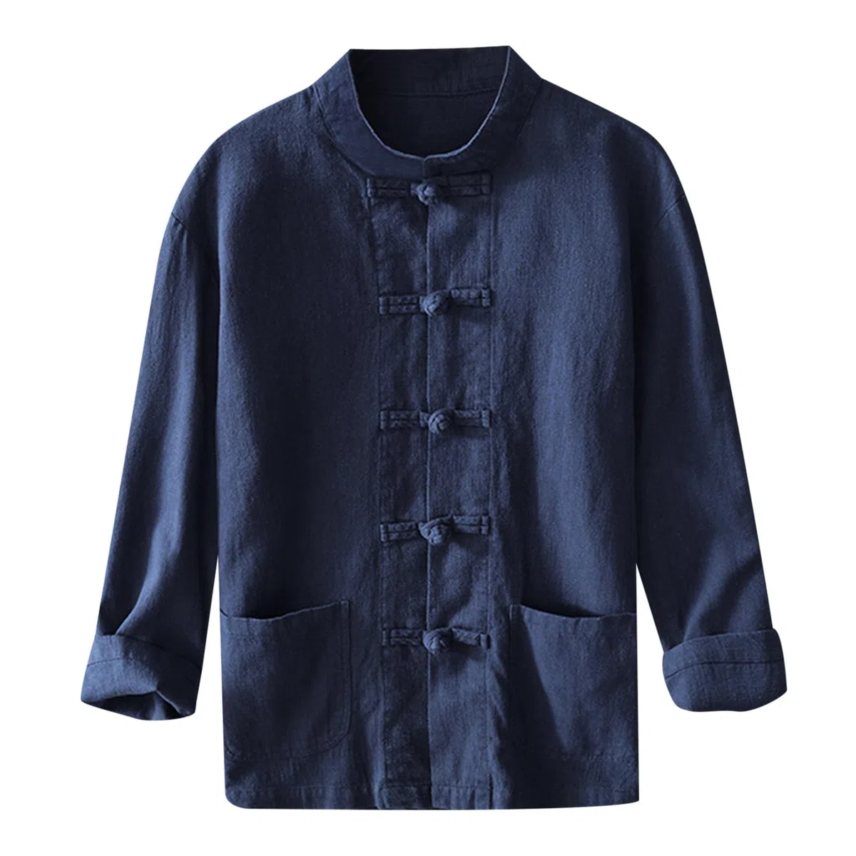 Chinesisches Herren Hemd Shirt Traditionelle Kampfkunst Kung Fu Hemden Chinesische Kostüme Kung Fu Tai Chi Wushu Klassisch Tangzhuang Stil Langarm Hemd mit Taschen