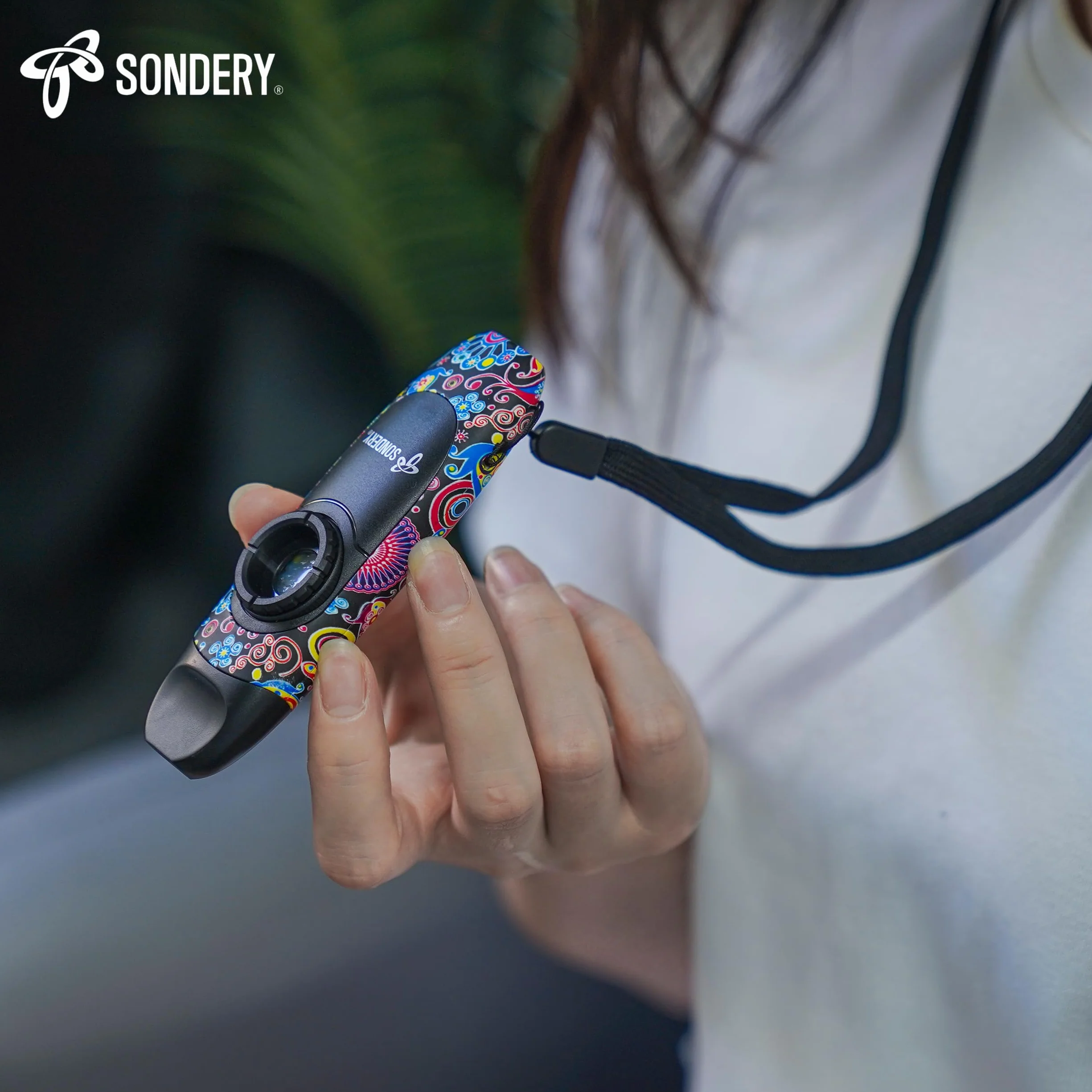 Sondery Kazoo für Kinder und Erwachsene mit 5 Membranen, Spitze zum Aufhängen am Hals und Tasche, ein Musikinstrument-Geschenk für alle Altersgruppen