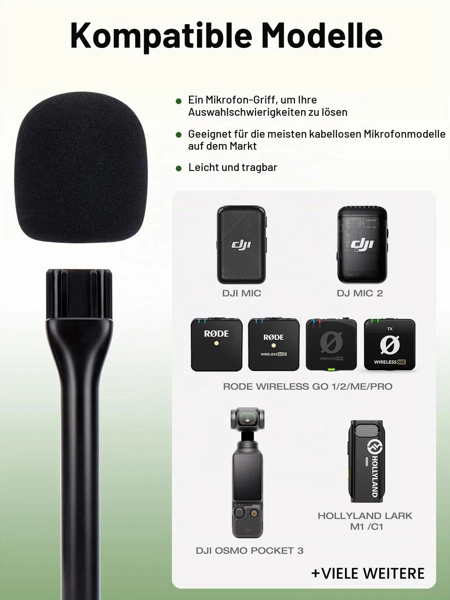 Tragbarer kabelloser Mikrofonständer für DJI-Mikrofon, Halterung für DJI Mic 2, tragbarer Mikrofonadapter für Interviews Kolloquio