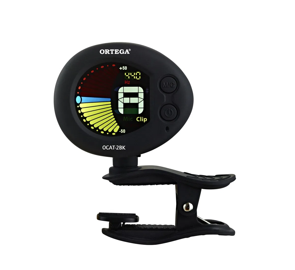 Ortega Guitars Clip On Tuner und Metronom – für Gitarre – Schwarz (OCAT-2BK)