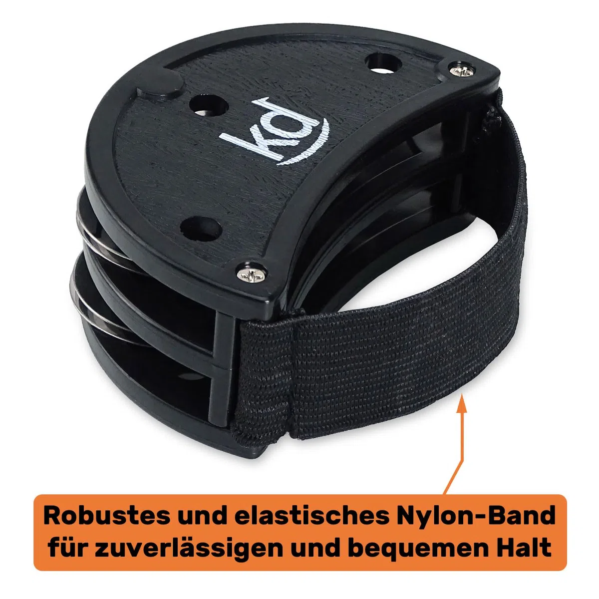 keepdrum KDFTS Fuß-Tambourin Set zweiteilig mit unterschiedlichem Klang