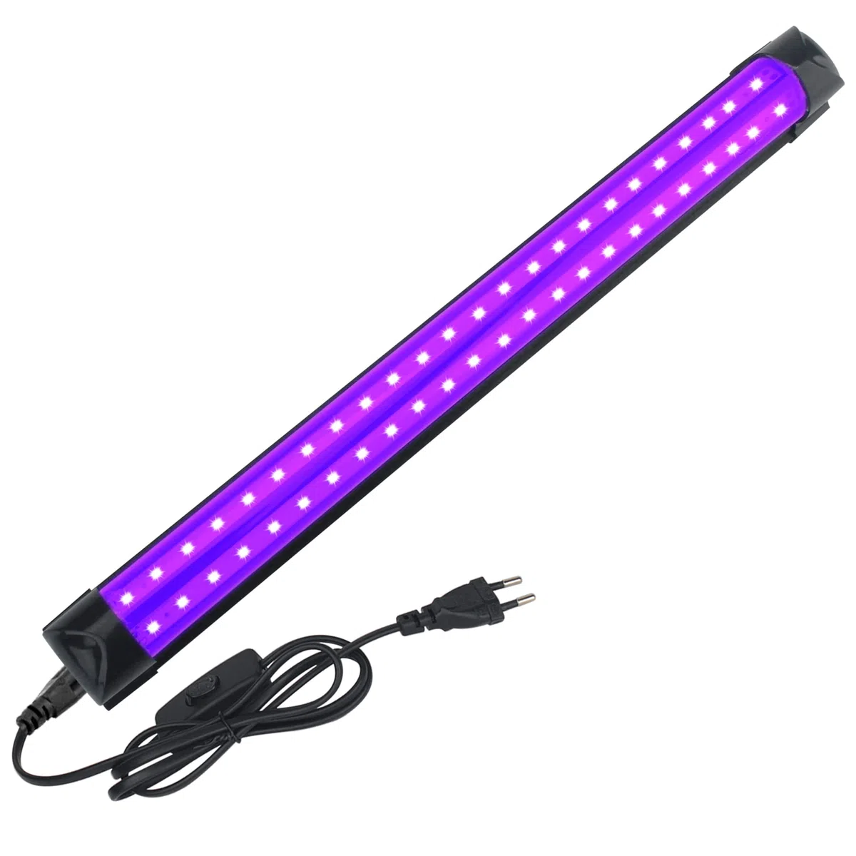10W Schwarzlicht Röhre,Schwarzlicht UV LED Lamp Bar 395nm mit Schalter und Stecker,UV Licht Tragbare Partylicht Neonlicht für Halloween Club Fluoreszierendes Körperbemalung Disco