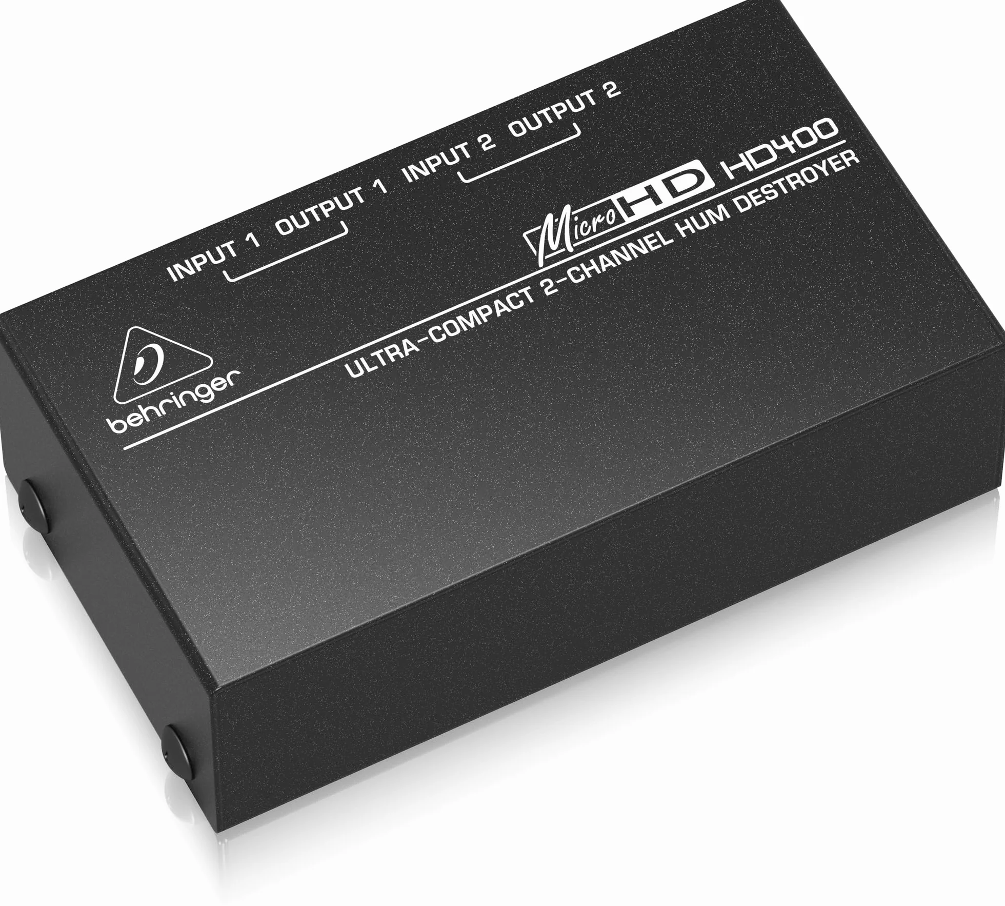 Behringer HD400 Ultra-Compact 2-Channel Hum Eliminator, Ground Loop Noise Suppressor for Hi-Fi, DJ, Home Studio and Audio Systems, Passive Design with RCA TRS Compatibility