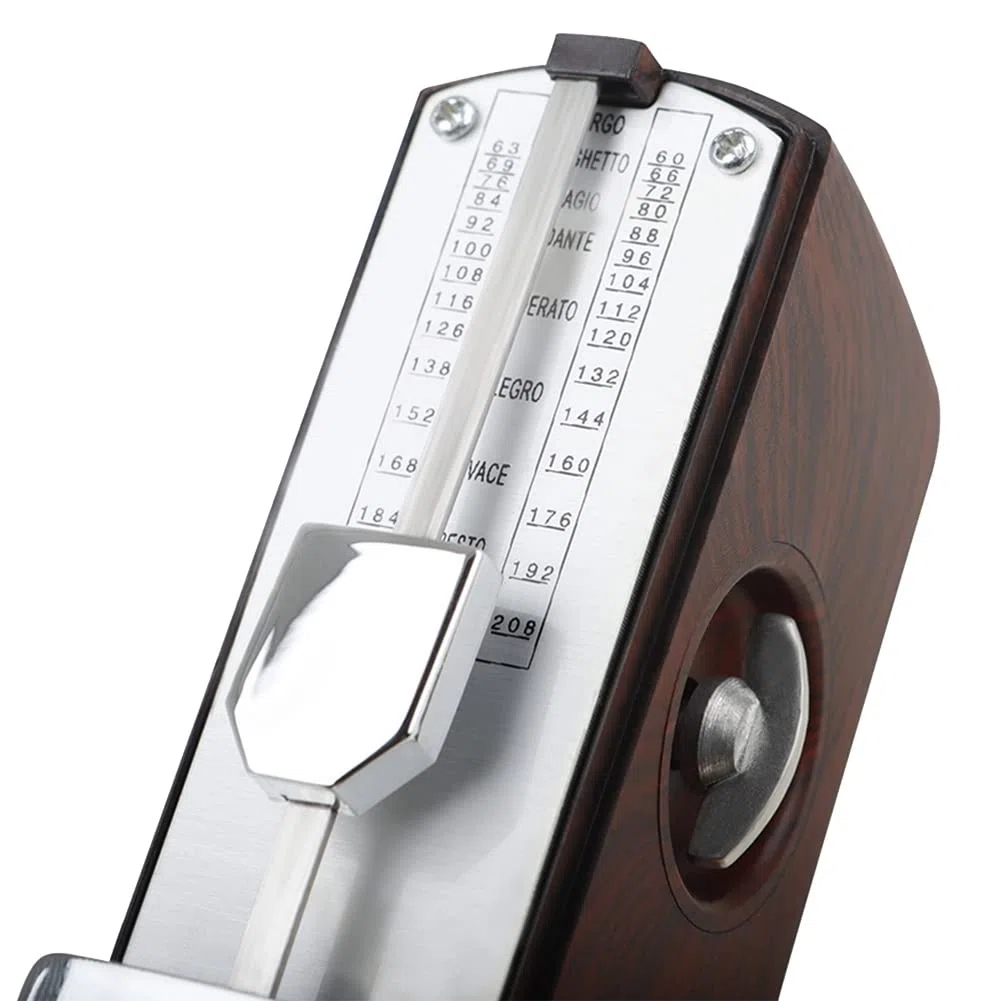Klavier Mechanisches Metronom, Elektronisches Retro-Design, Ideal für Gitarre, Violine und andere Instrumente (Holzfarbe)