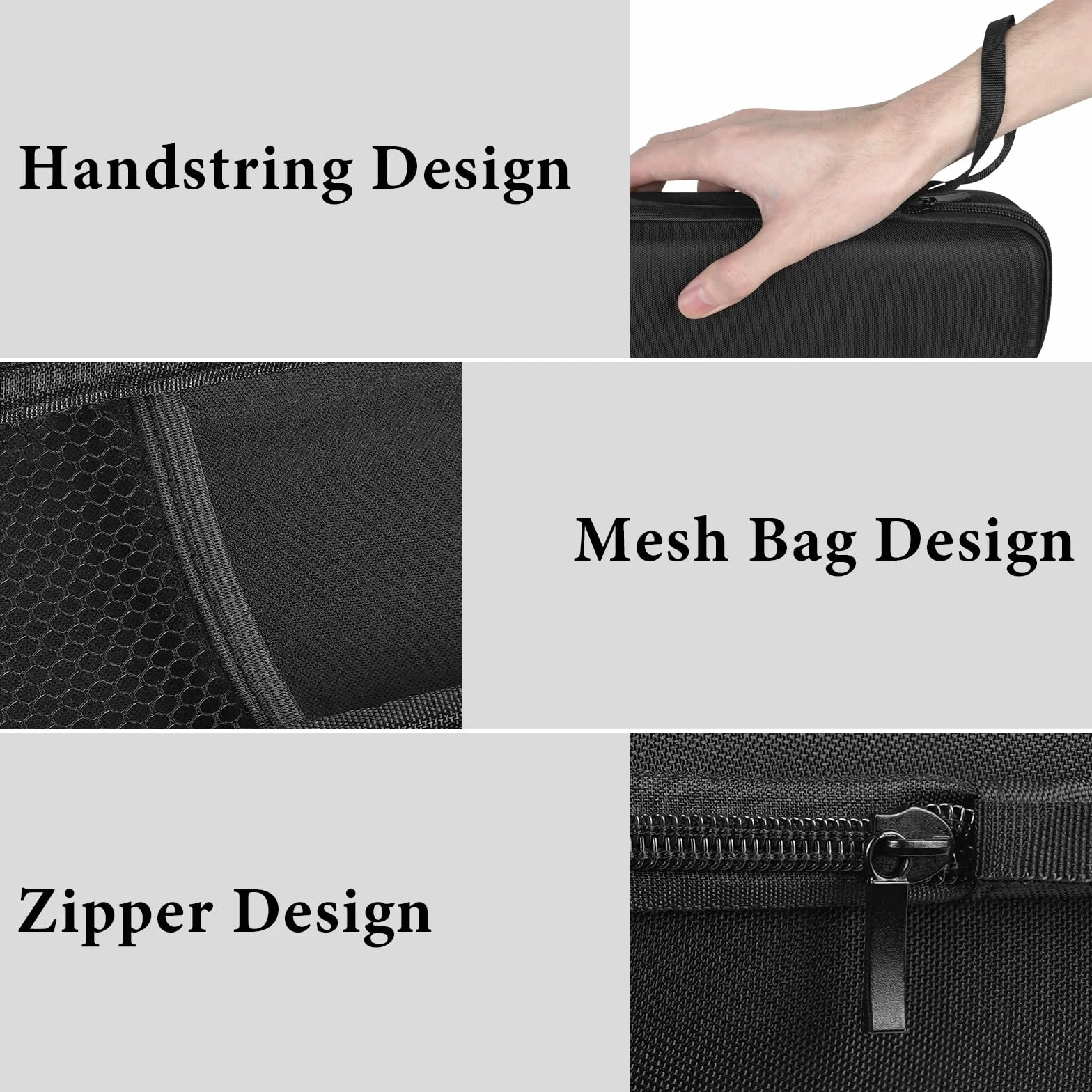 GEEKRIA für Kreative Mikrofontasche, Mikrofon-Tragetasche, Reise-Schutztasche mit Kabelaufbewahrung, kompatibel mit TONOR TW630, TW620, Dolphin MCX10, MCX20, Gemini Sound GMU-M100 (Schwarz)