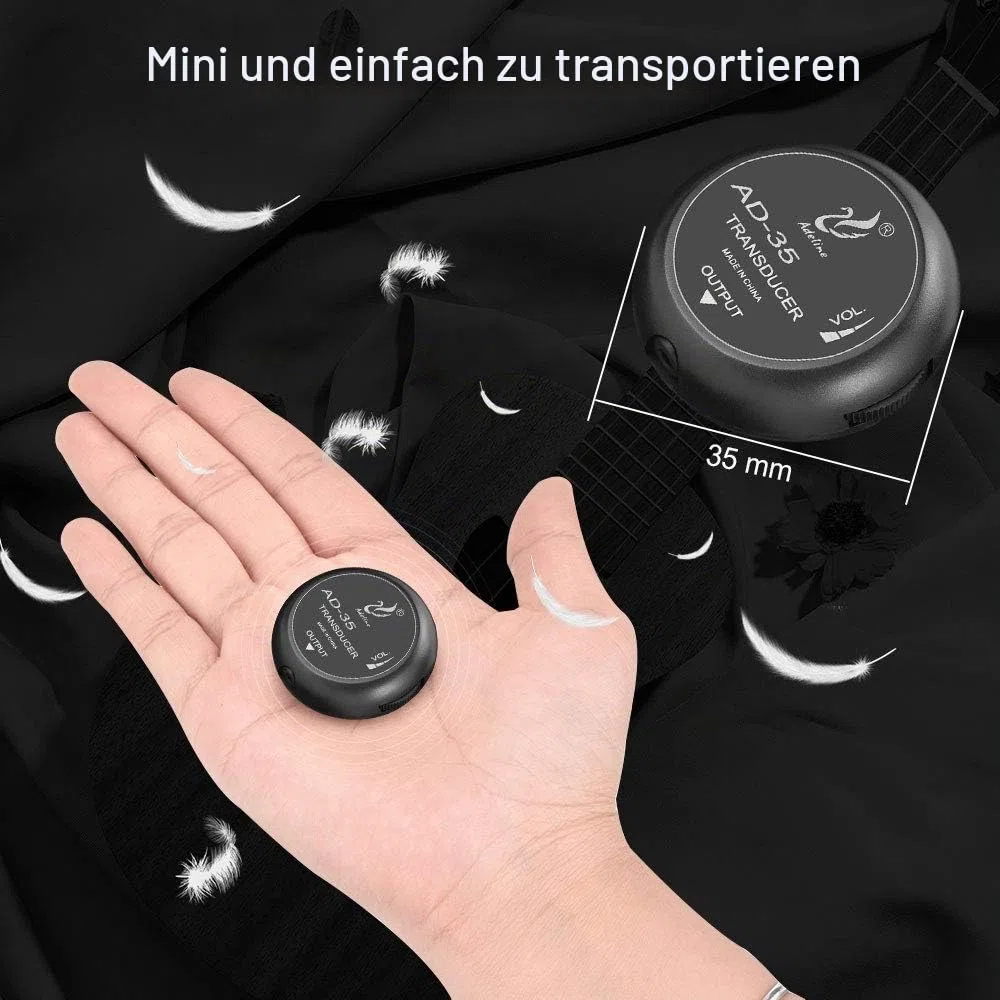 OTraki PiezoTonabnehmer Mini Piezo Pickup Kontakt Mikrofon Transducer mit 6,35mm Ausgangstecker für Gitarre Violine Banjo Mandoline