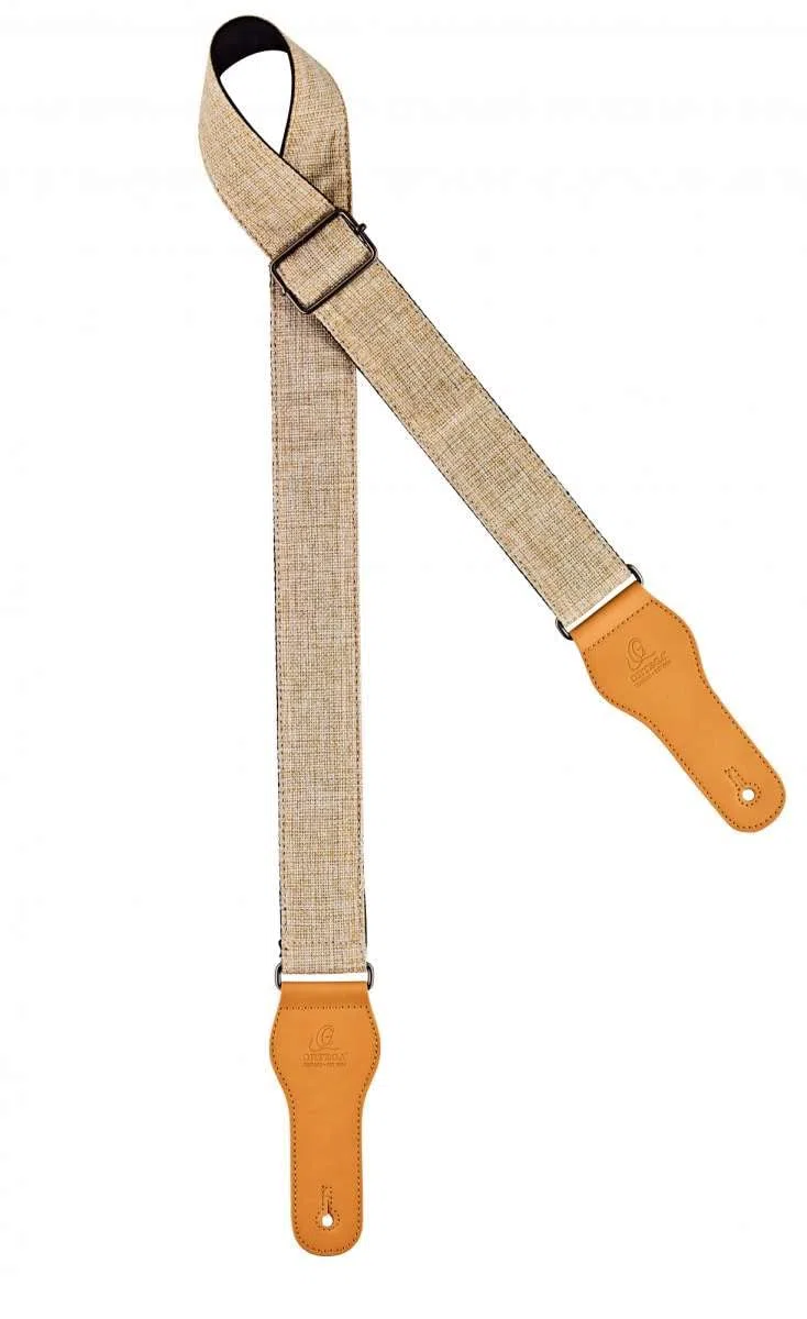 Ortega Guitars Gitarrengurt Länge Verstellbar - Akustik Gitarre / Bass, E-Gitarre, E-Bass - Casual Series – Baumwolle, Hell (OCS-230)