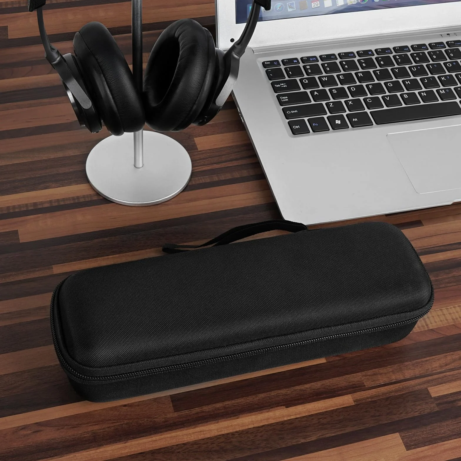 GEEKRIA für Kreative Mikrofontasche, Mikrofon-Tragetasche, Reise-Schutztasche mit Kabelaufbewahrung, kompatibel mit TONOR TW630, TW620, Dolphin MCX10, MCX20, Gemini Sound GMU-M100 (Schwarz)