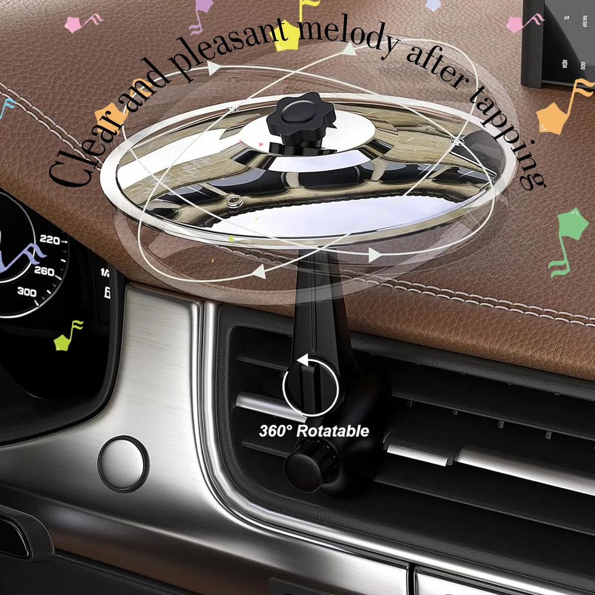 2025 Neues Auto Becken Air Vent Crash Dash Board Beckentrommel Symbol Armaturenbrett Trommeln Mini Mount Drumming Music Mounted Tiny Clip Attachment Set Attaches Small Stand Splash Instrument Drumset