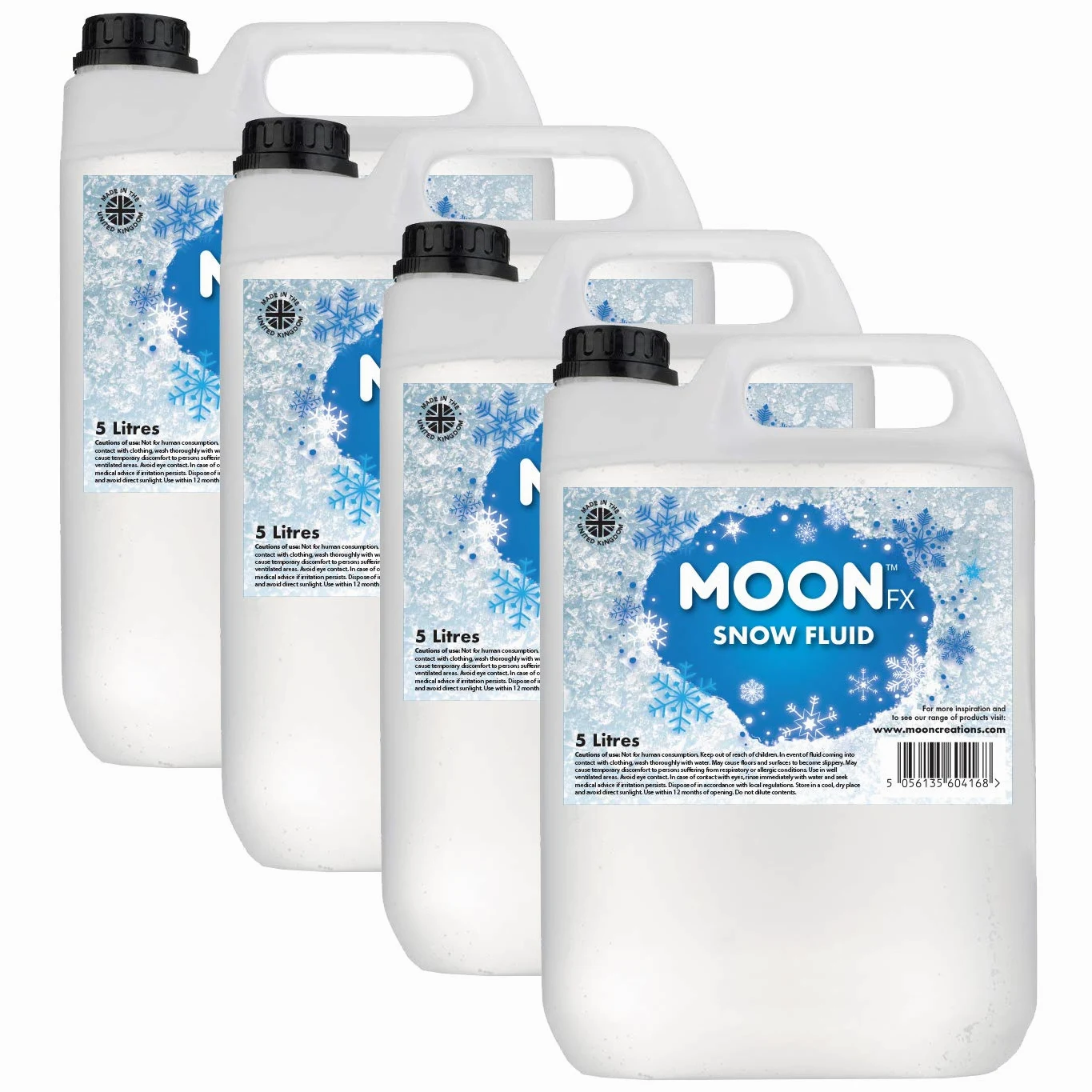 M04175 Professional Snow Fluid 20L (4 x 5 Liter) – Pro Snow Fluid, das flauschige, weiße Schneeflocken auf Schaumbasis erzeugt