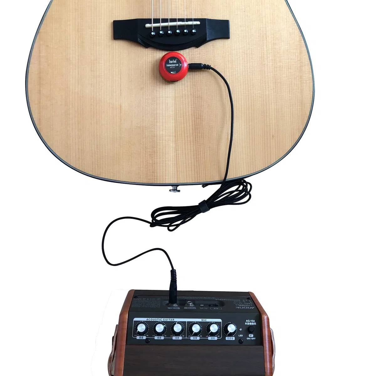 Imelod Gitarre Tonabnehmer Kontakt Mikrofon Transducer für Gitarre Ukulele Violine Mandoline Banjo Cello Kalimba