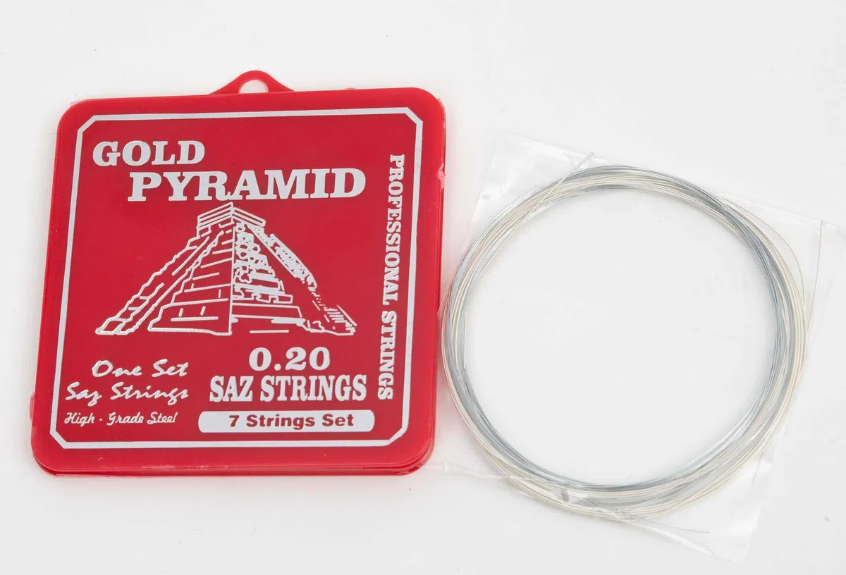 Original Pyramid Saz Saiten für Long Neck Saz, 0,20 Gauge, deutsches Hardbox-Set