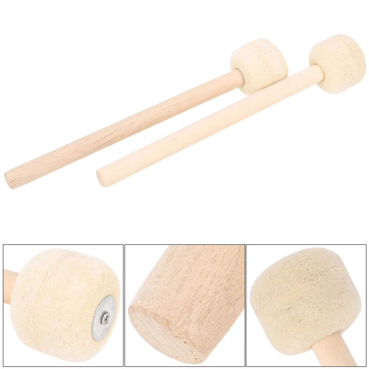 2 Stück Trommelstöcke aus Schaumstoff, Paukenschlägel, Kinder-Hand-Percussion-Trommelstöcke, Holzgriff-Instrumente, Kinder, Studenten, Anfänger, Ahorn-Trommelstöcke