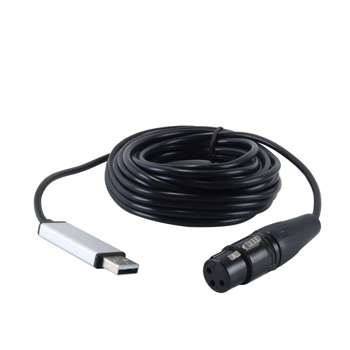5 m USB-zu-DMX-Interface-Adapter RS485-Konverter seriell 3-PIN XLR DMX512 Freestyler Software PC zur Bühnenbeleuchtungssteuerung Dimmerkabel