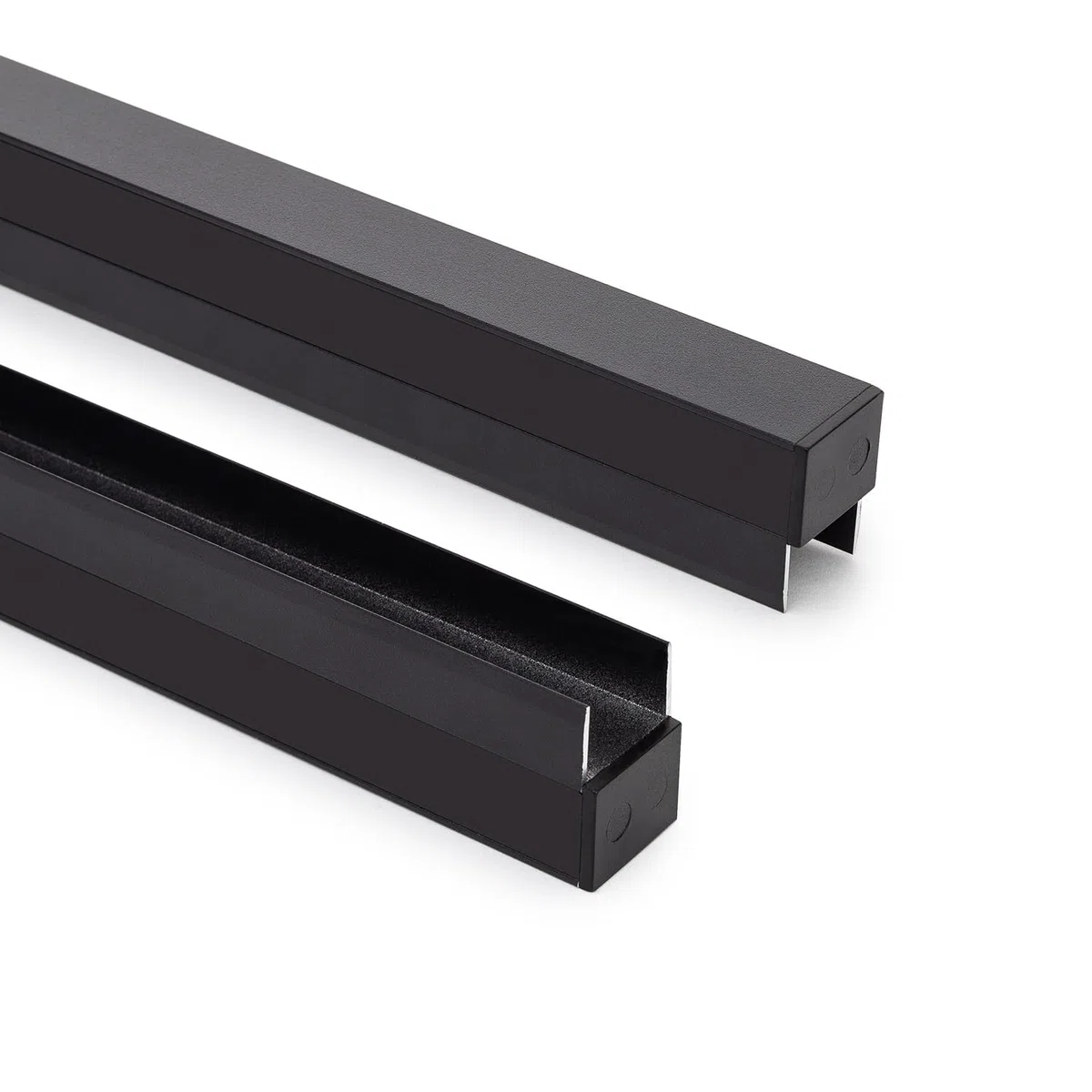 LEDKIA LIGHTING Aluminiumprofil Regal für LED Streifen bis 12 mm Schwarz 2 m Schwarz transluzent