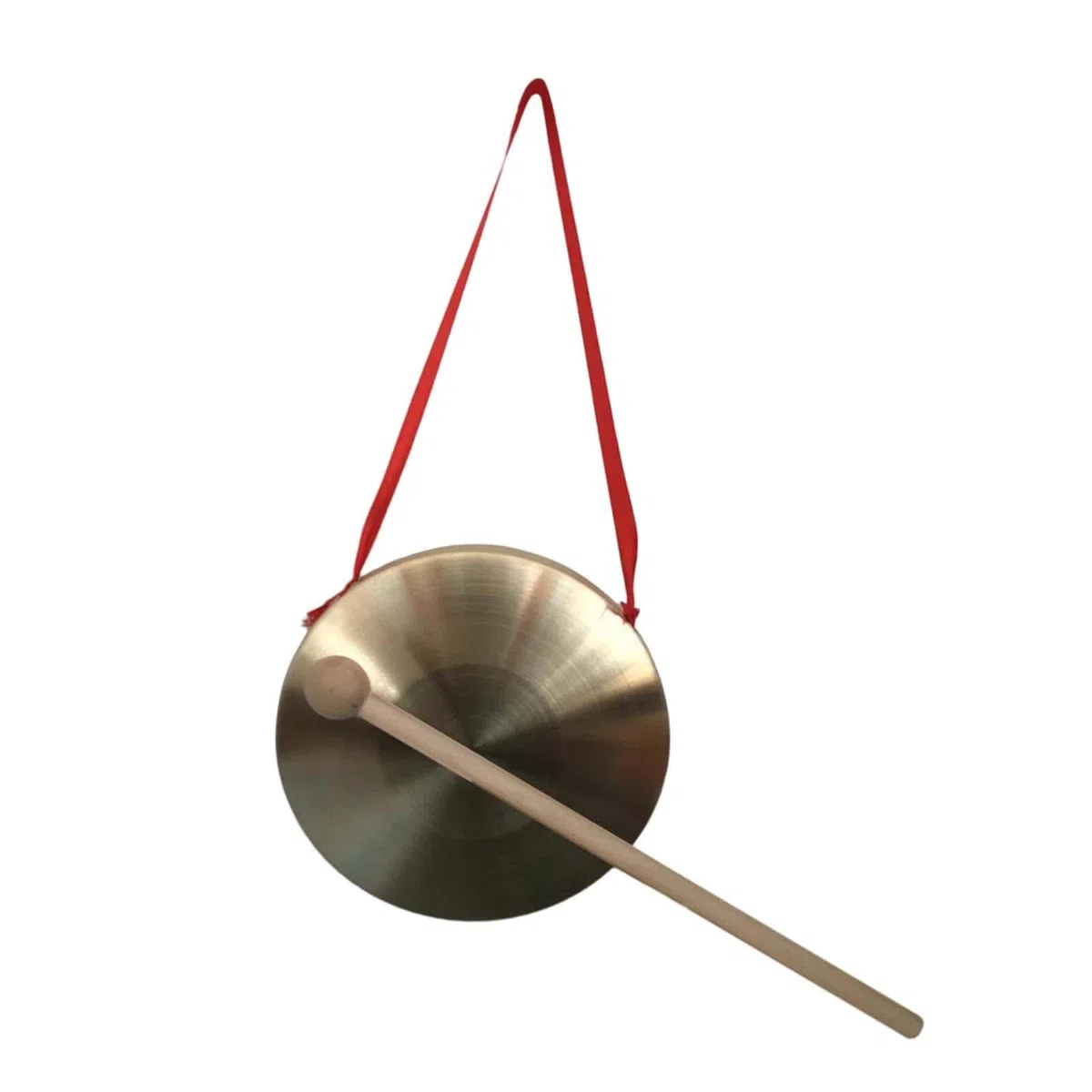 Mini-Gong aus Messing mit Holzschlägel, Handgong für Kinder und Veranstaltungen, 10cm