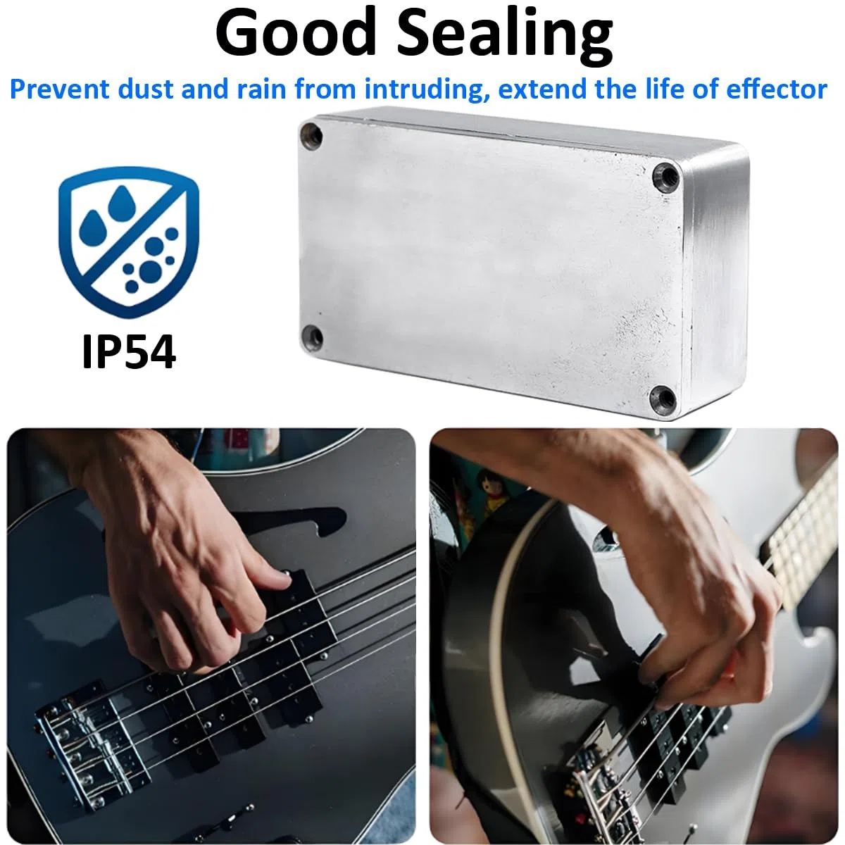 2 Stück 1590B Gitarren Effektpedal Gehäuse Stompbox Aluminium-Druckguss-Gehäuse Elektronik Projektgehäuse Metall Druckguss Alu Gehäuse Gitarreneffektpedal 112mmx60mmx31mm
