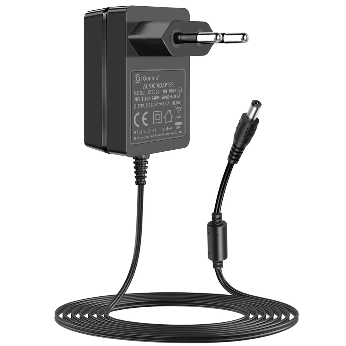 18V 1A Netzteil für Gitarrenpedalboard, Center Negative Stecker