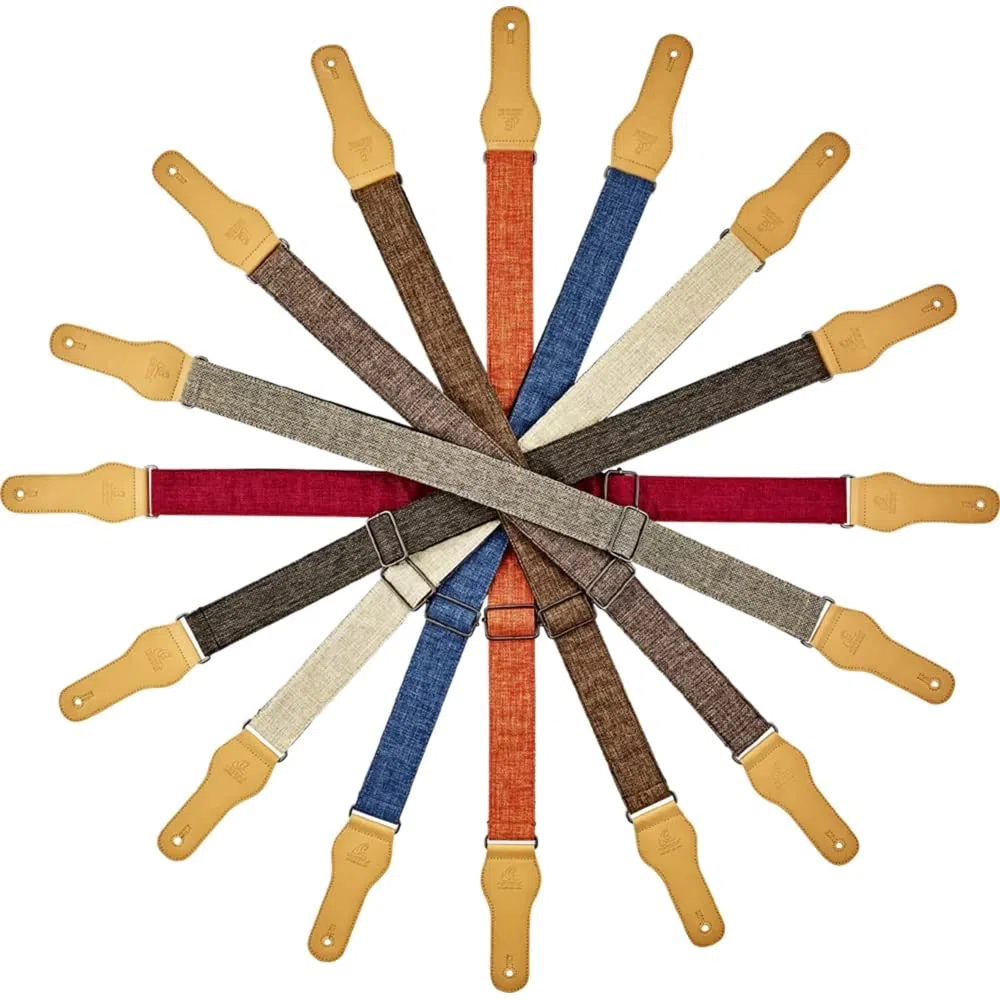 Ortega Guitars Gitarrengurt Länge Verstellbar - Akustik Gitarre / Bass, E-Gitarre, E-Bass - Casual Series – Baumwolle, Hell (OCS-230)