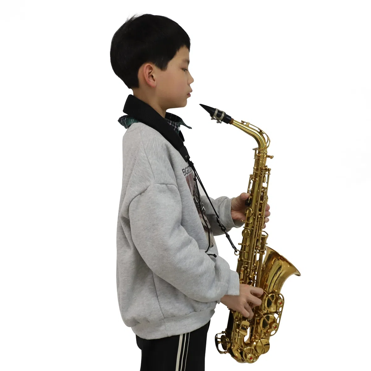 Rayzm Saxophongurt mit Metallhaken für Erwachsene und Kinder, Weich Gepolstert Verstellbarer Sax Halsschlaufe für Alt/Tenor/Sopran/Bariton Saxophone