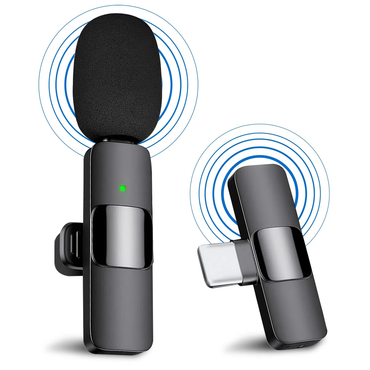 Kabelloses Lavalier Mikrofon für Android Telefon/Laptop mit USB C – Wireless Mini Mikrofon für Handy – Kleines Lavalier Mikrofon USB C Kabellos Ansteckmikrofon für Aufnahme, YouTube, Facebook, TikTok