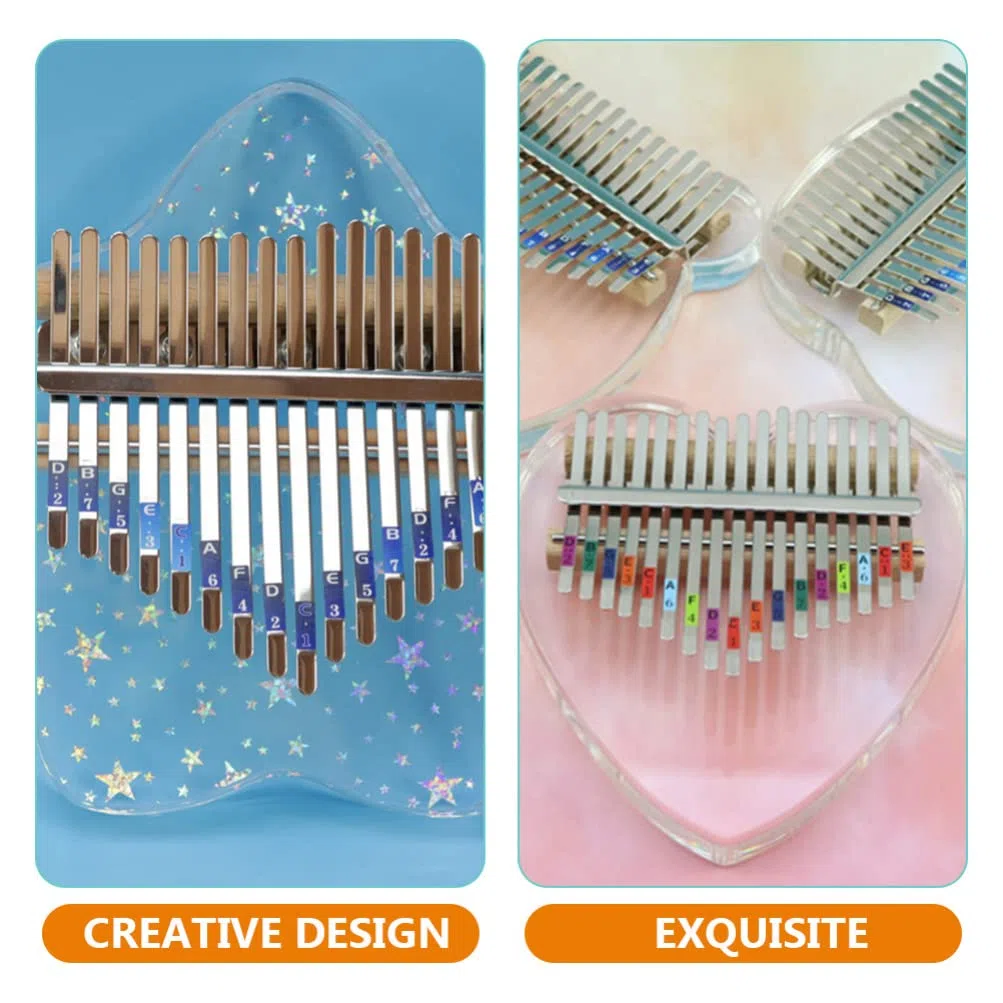 FOMIYES Farbaufkleber Aufkleber 5 Stück Kalimba-Daumen-Klavieraufkleber Mit 17 Tasten Für Anfänger Kalimba-Notenaufkleber Kalimba-Lernaufkleber Farbige Aufkleber Mini-Zubehör