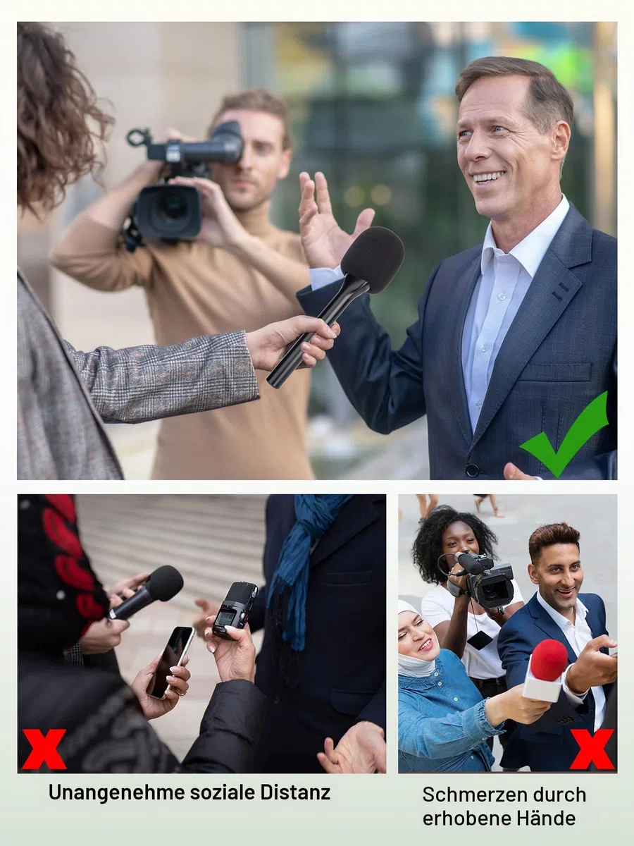 Tragbarer kabelloser Mikrofonständer für DJI-Mikrofon, Halterung für DJI Mic 2, tragbarer Mikrofonadapter für Interviews Kolloquio