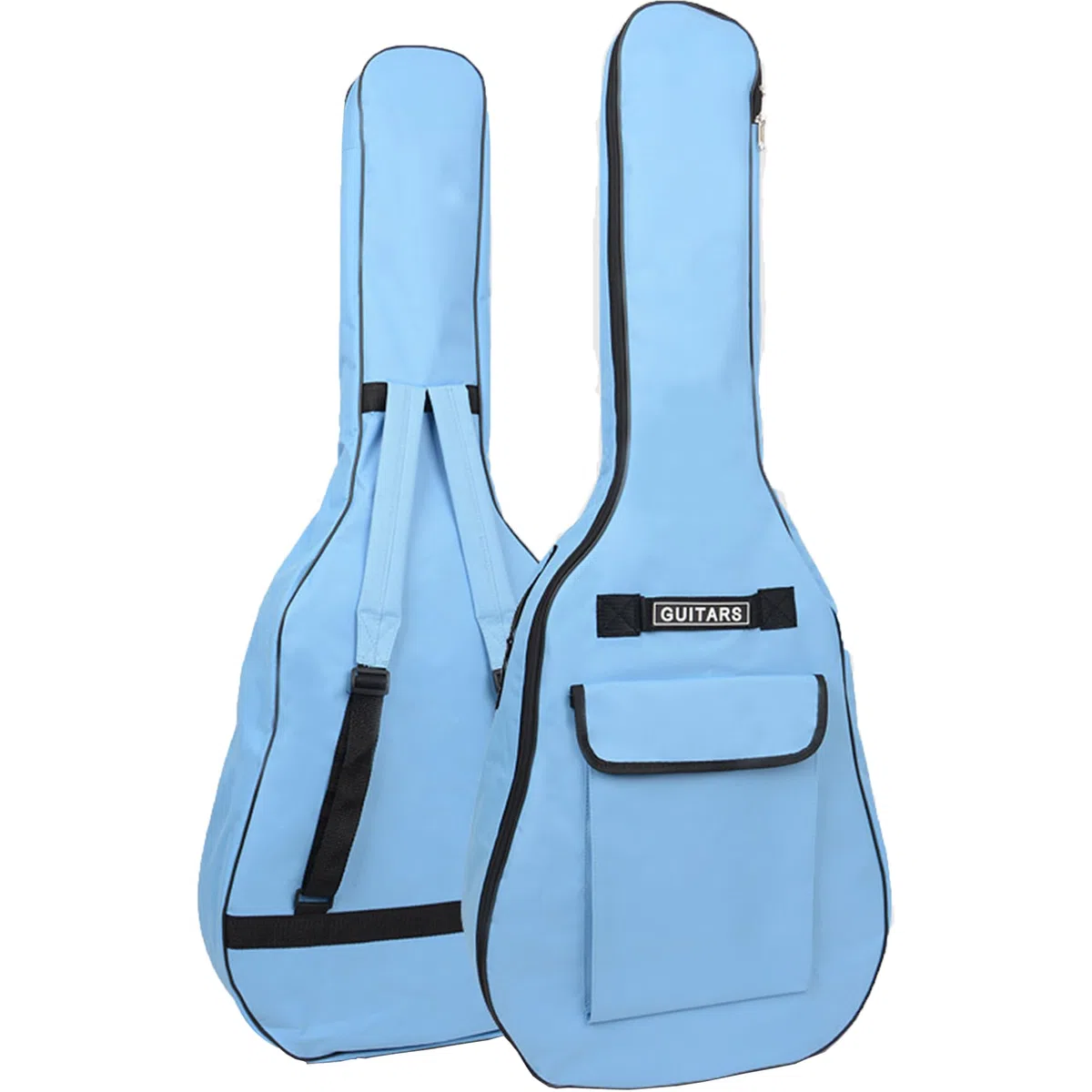SUQ Wasserdichte Oxford Gitarrentasche, 40/41 Zoll Tasche Musikmuster Nylon Gigbag, E-Gitarrentasche Akustikgitarre und Konzertgitarren Stoßfest (Blau)