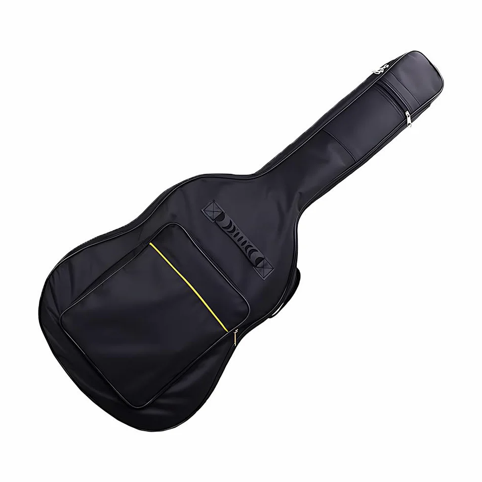 1 Stück Gitarrentasche Akustikgitarre Gig Bag Guitar Case Gitarrentasche in Originalgröße mit Schultergurten für Konzertgitarre, E-Gitarre, Akustikgitarre, Westerngitarre, Akustikbass(Schwarz)