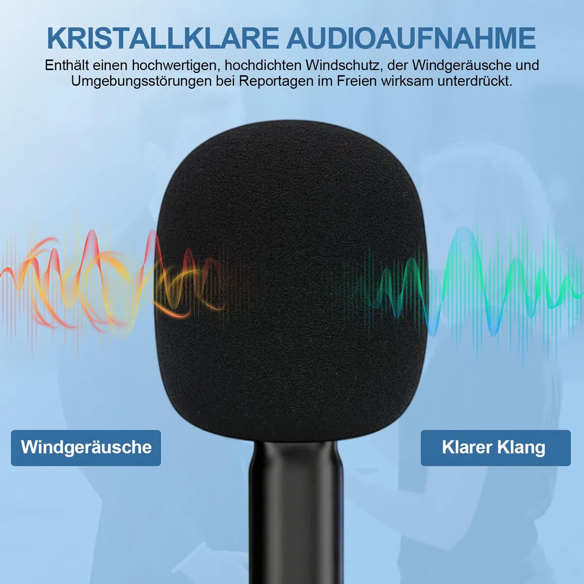 Interview Handmikrofon Adapter für DJI Mic Mini,mit Mikrofonpopschutz Mikrofonhalter Griff für Wireless Interview Lavalier Mikrofon für Osmo Pocket 3/Hollyland Lark M1/Synco Boya